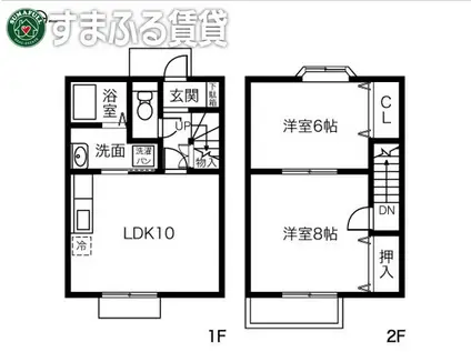 CLAIR 野田(2LDK/1階)の間取り写真