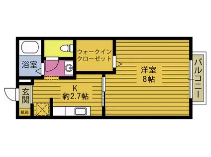 サンフォーレス中野 A棟(1K/2階)の間取り写真