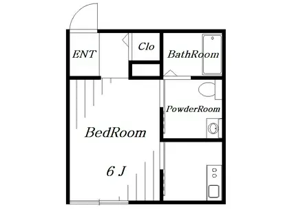 ロイヤルメゾン幕張本郷(1K/1階)の間取り写真