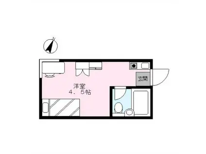 ディックハイツ(ワンルーム/2階)の間取り写真