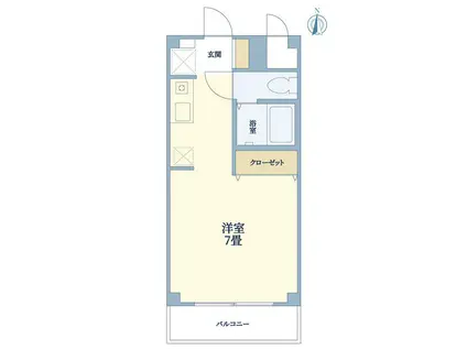 櫻井ビル(ワンルーム/4階)の間取り写真
