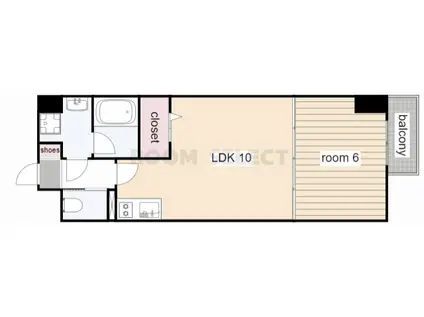 H-F名駅北レジデンスウエスト(1LDK/9階)の間取り写真