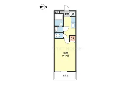 フジパレス太田(1K/1階)の間取り写真