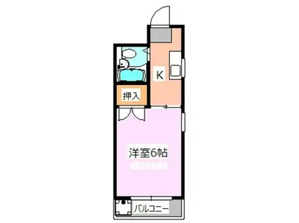 メゾン類光(1K/3階)の間取り写真