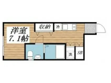 SNUG10(ワンルーム/1階)の間取り写真