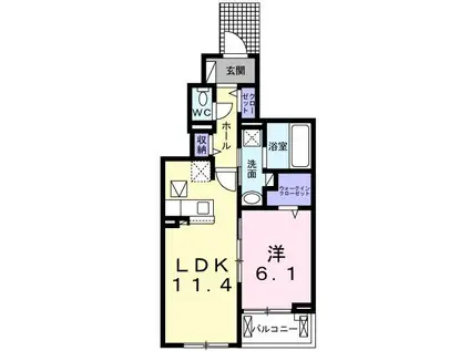 アヴニール(1LDK/1階)の間取り写真