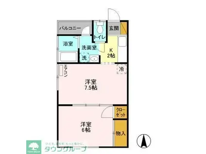 ペルソーナ2F-(2K/2階)の間取り写真