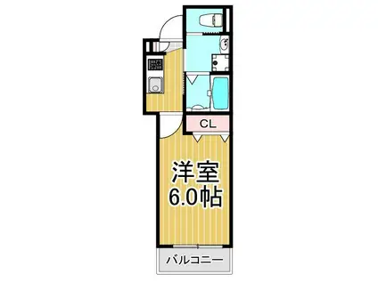 AMALFIアマルフィ(1K/1階)の間取り写真