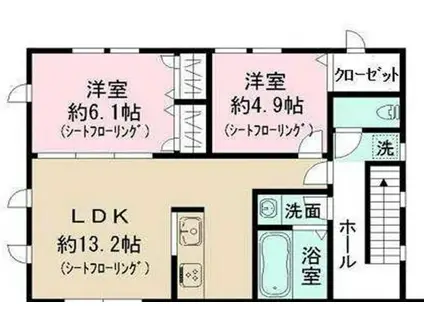 永福3丁目2期計画(2LDK/2階)の間取り写真