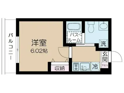 NSGATE平和台(1K/2階)の間取り写真