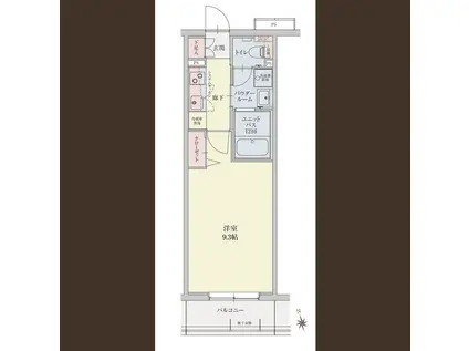 MELIV西一宮(1K/5階)の間取り写真