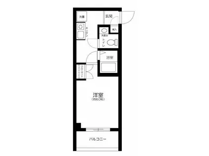 ザ・ハウス中野坂上(1K/2階)の間取り写真