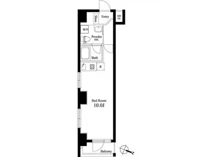 ミリアビタNO22(ワンルーム/5階)の間取り写真