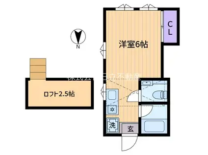 タルタルーガ(ワンルーム/2階)の間取り写真