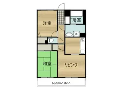 キャンベルハイツ綱島(2LDK/2階)の間取り写真