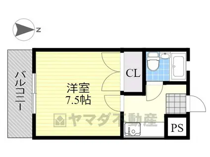コーポコーベル 2(1K/2階)の間取り写真