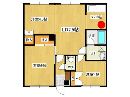 山本ハイツI(3LDK/1階)の間取り写真