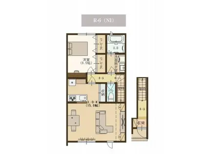 ユーソニアン妙高・美守A(1LDK/2階)の間取り写真