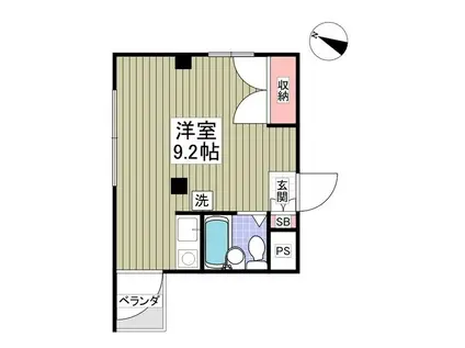 アネックス和総(ワンルーム/2階)の間取り写真