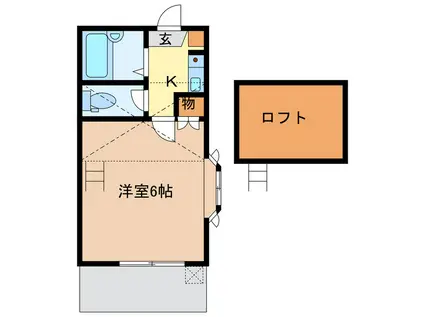 メゾンシマヅ(1K/1階)の間取り写真