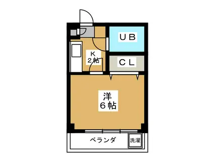 第2シーボニアマンション(1K/1階)の間取り写真
