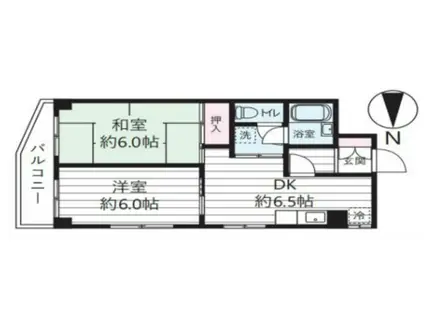 アーバンハウス宮地(2DK/7階)の間取り写真