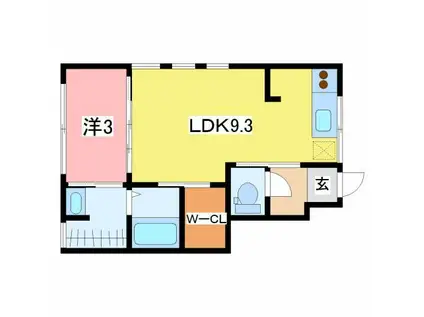 INTEGRAL BEYCHEVELLE B(1LDK/1階)の間取り写真