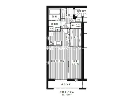 LUXE DE MINE(1LDK/1階)の間取り写真