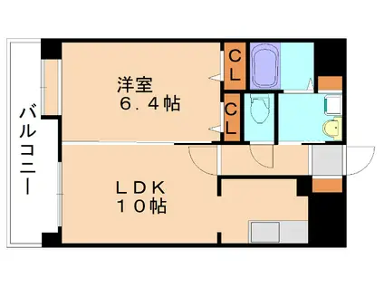 カーサアンピオ(1LDK/5階)の間取り写真