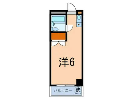 アカデミー向丘(ワンルーム/2階)の間取り写真