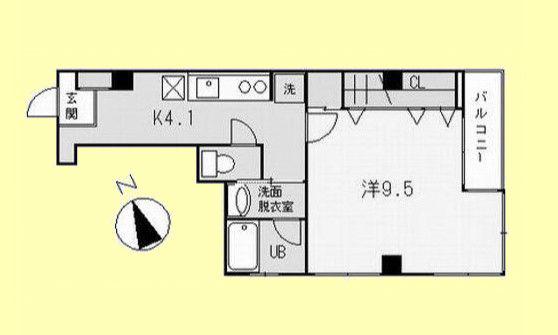 サクシード虎ノ門(1K/7階)の間取り写真