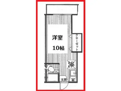 カーサ・コスタ谷中(ワンルーム/2階)の間取り写真