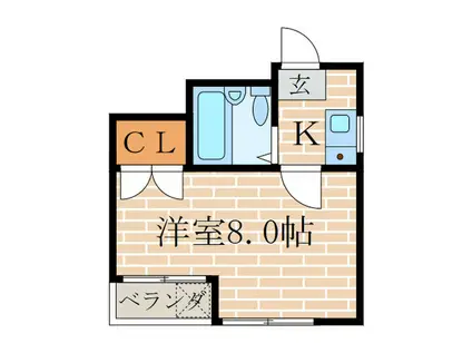 コーポ・ビアン(1K/3階)の間取り写真