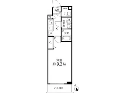 プレールドゥーク成増(1K/4階)の間取り写真