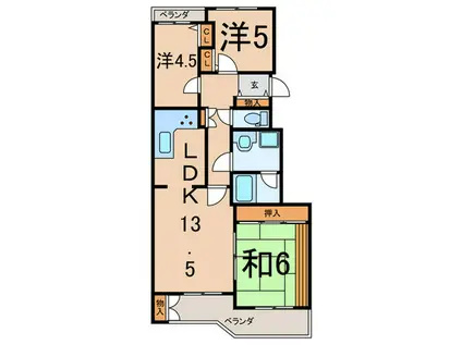 T′SGARDEN横浜反町(3LDK/4階)の間取り写真