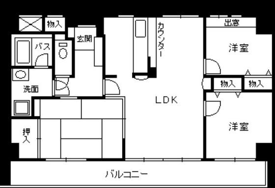 アーバンビュー皆実町(3LDK/7階)の間取り写真