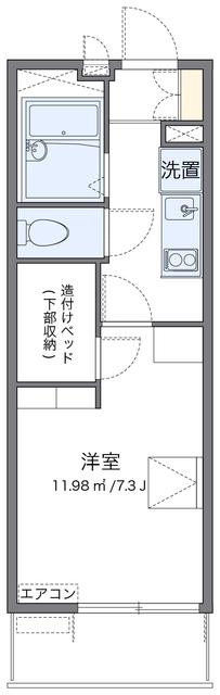 レオパレスOHYATO II(1K/2階)の間取り写真
