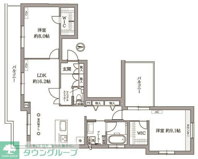 SIGNATURE07(2LDK/3階)の間取り写真