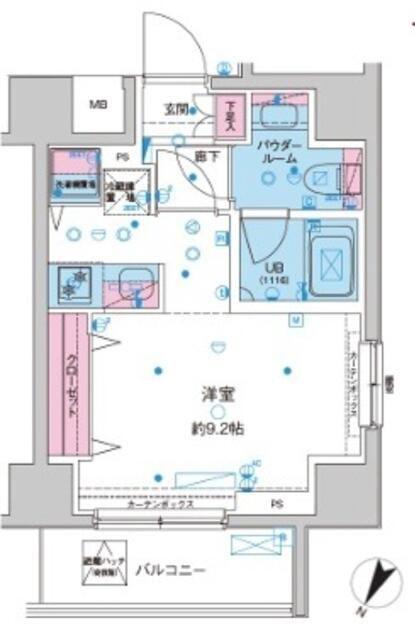 ジェノヴィア本蓮沼(ワンルーム/10階)の間取り写真