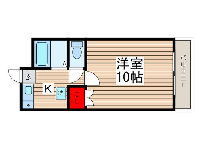 フューチャードリーム松戸(1K/1階)の間取り写真