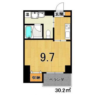ヴェルデ御所東(1K/3階)の間取り写真
