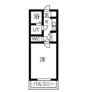ルミナス常滑(1K/2階)の間取り写真