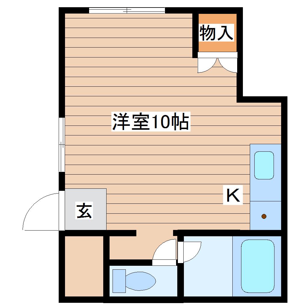 ジュネパレス(ワンルーム/3階)の間取り写真