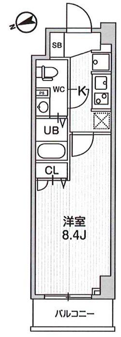 N-STAGE練馬北町(1K/2階)の間取り写真