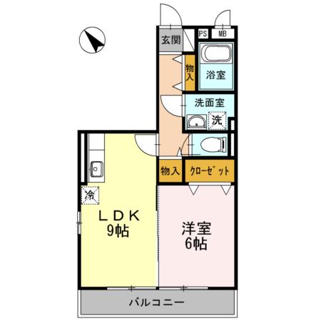 アピーズ(1LDK/3階)の間取り写真