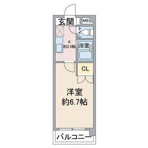 エクセルヒルズ(1K/3階)の間取り写真