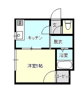 LEGEND HOUSE(1K/1階)の間取り写真