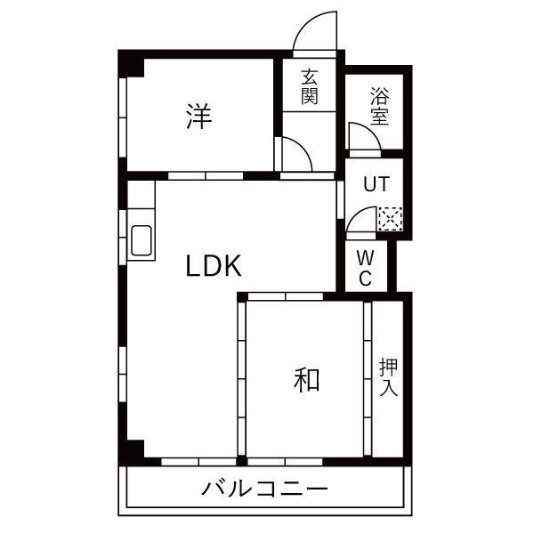 第2藤島ビル(3DK/2階)の間取り写真