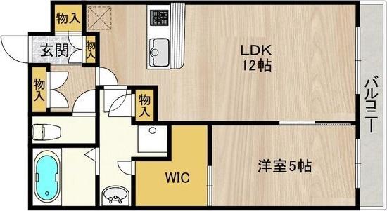 CASA FELICE(1LDK/8階)の間取り写真