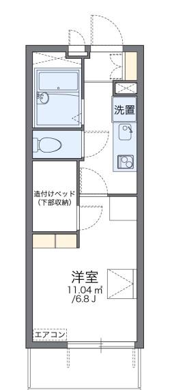 レオパレス兵庫駅前通(1K/1階)の間取り写真